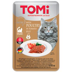 TOMi Cat Poultry in tomato jelly Вологий корм з птахом у томатному желі для дорослих котів