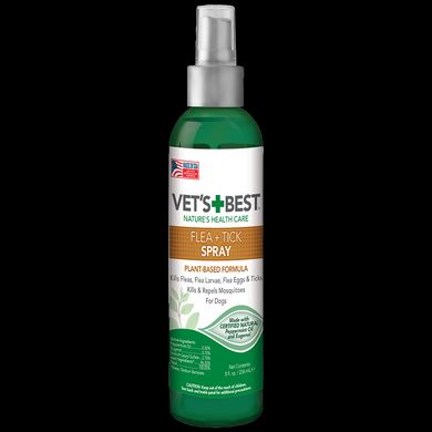 Vet's Best Flea + Tick Spray Спрей от блох. клещей и москитов для собак 236 мл vb10346 (0031658103461)