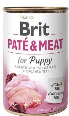 Brit Pate & Meat Dog Puppy Консервы с курицей 400 грамм