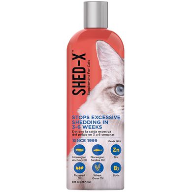 SynergyLabs Shed-X Cat добавка для шерсті та проти линьки для котів 237 мл