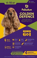 Palladium Golden Defence Краплі на холку для собак вагою від 4 до 10 кг 1 піпетка