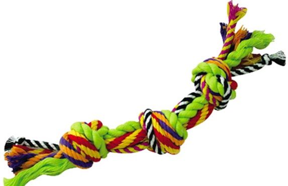 Petstages Multi rope chew Цветной канат с 3 узлам