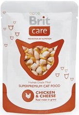 Brit Care Cat Консерва с куриной грудкой и сыром, пауч