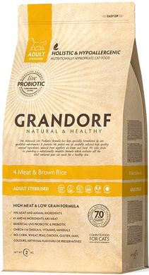 Grandorf Cat Adult Sterilized 4 Meat & Brown Rice 400 грамм