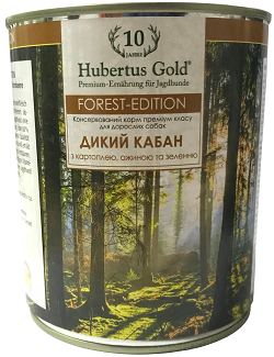 Hubertus Gold Forest Edition з м'ясом дикого кабана, картоплею, ожиною та зеленню для собак 800 гр