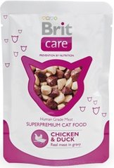 Brit Care Cat Консерва с курицей и уткой, пауч
