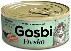 Gosbi Fresko Cat Sterilized Chicken Rice Консерва с курицей и рисом 70 грамм