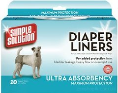 Simple Solution Disposable Diaper Liner-Heavy Flow ULTRA Прокладки для собак 10 шт
