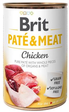 Brit Pate & Meat Dog Консервы с курицей 400 грамм