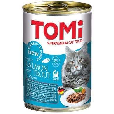 TOMi Cat Salmon trout Консервы с лососем и форелью для кошек