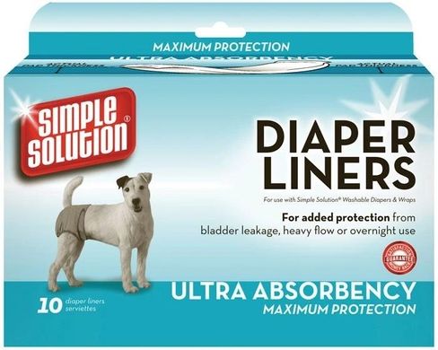 Simple Solution Disposable Diaper Liner-Heavy Flow ULTRA Прокладки для собак 10 шт ss10607 (0010279106075)