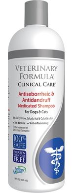 Veterinary Formula Clinical Care Antiseborrheic and Antidandruff Medicated Shampoo Антисеборейный шампунь против перхоти