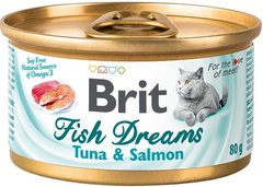Brit Fish Dreams Cat Консервы с тунцом и лососем 80 грамм