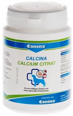 Canina Calcina Calcium Citrat Добавка для зубов и костей собак 125 грамм