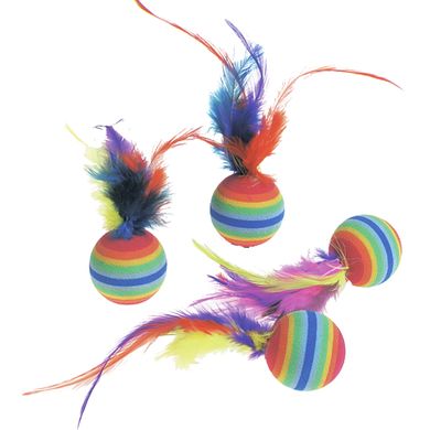 Flamingo Rainbow Ball Радужный мяч с перышками 3 см