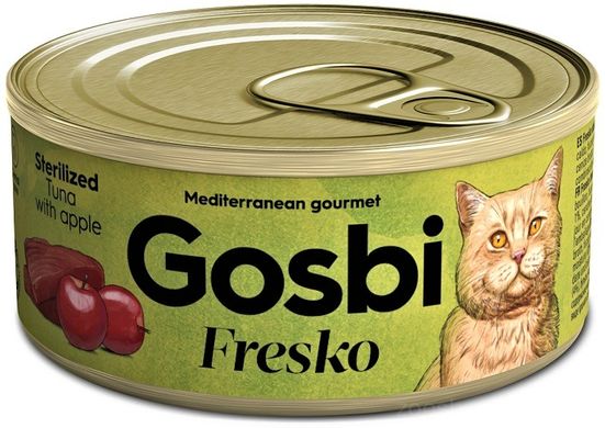 Gosbi Fresko Cat Sterilized Tuna & Apple Консерва з тунцем та яблуком 70 гр