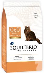 Equilibrio Veterinary Cat Obesity&Diabetic лечебный корм для кошек 500 грамм