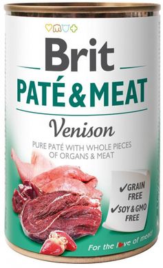 Brit Pate & Meat Dog Консервы с олениной 400 грамм