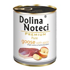 Консерва Dolina Noteci Premium Pure для собак алергіків з гускою та яблуком, 800 гр (12 шт/уп)