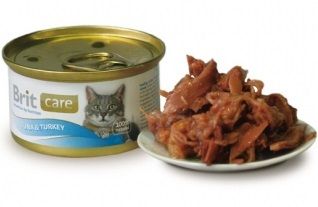 Brit Care Cat консерва с тунцом и индейкой