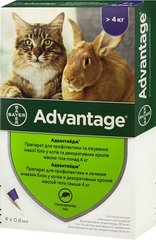 Bayer Advantage 80 для котів та кроликів вагою понад 4 кг