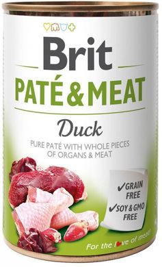 Brit Pate & Meat Dog Консервы с уткой 400 грамм