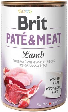 Brit Pate & Meat Dog Консервы с ягненком 400 грамм