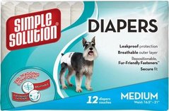 Simple Solution Disposable Diapers Подгузники для собак M - 41-53 см ss10584 (0010279105849)