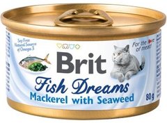 Brit Fish Dreams Cat Консервы со скумбрией и морскими водорослями 80 грамм