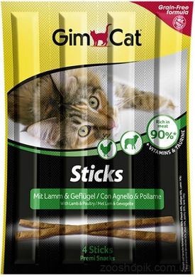 GimCat Sticks Grain-Free Палочки с ягненком для кошек 4 шт