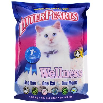 Litter Pearls Wellness кварцевый наполнитель для туалетов 3,4 л (1,59 кг)