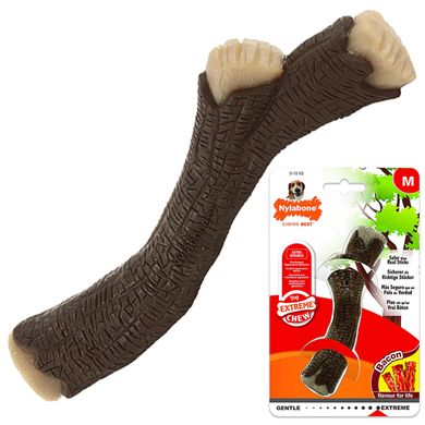 Nylabone Extreme Chew Wooden Stick Жувальна іграшка зі смаком бекону для собак M для собак до 16 кг