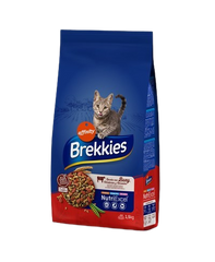 Brekkies Cat Beef для взрослых кошек с говядиной 1,5 кг