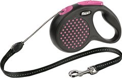 Flexi Design S Повідець-рулетка для собак вагою до 12 кг, трос 5 м Синій