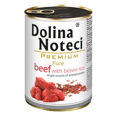 Консерва Dolina Noteci Premium Pure для собак алергіків з яловичиною та корич, рисом, 400 гр (24 шт/уп)