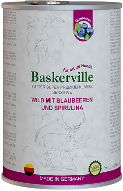 Baskerville Dog Sensitive Оленіна з чорницею та спіруліною 400 гр