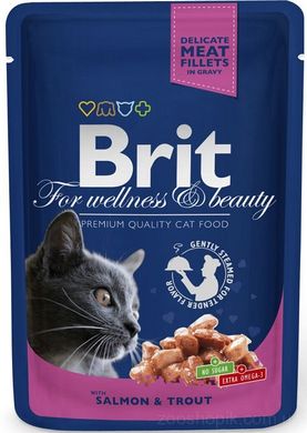 Brit Premium Cat с лососем и форелью 100 грамм