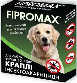 Fipromax Краплі від бліх та кліщів для собак вагою 25-40 кг 2 шт/уп