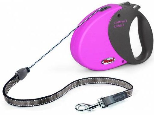 Flexi Comfort Long M Поводок-рулетка для собак весом до 20 кг, трос 8 м. Фиолетовая