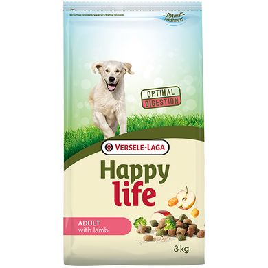 Happy Life Dog Adult with Lamb 3 кг
