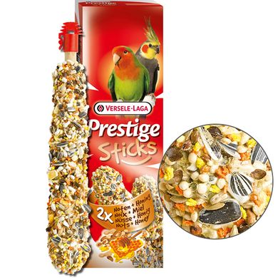 Versele-Laga Prestige Sticks Big Parakeets Nuts & Honey Лакомство с орехами и медом для средних попугаев