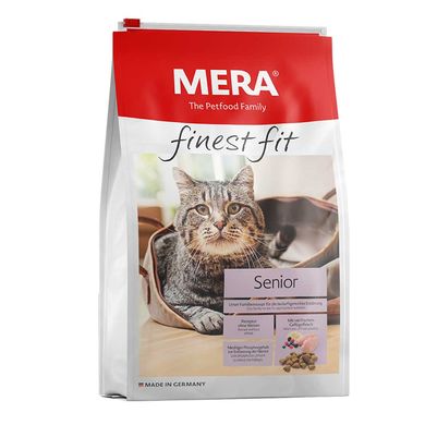MERA finest fit Senior корм для котів похилого віку (8+) із свіжим м'ясом птиці та лісовими ягодами, 400 гр