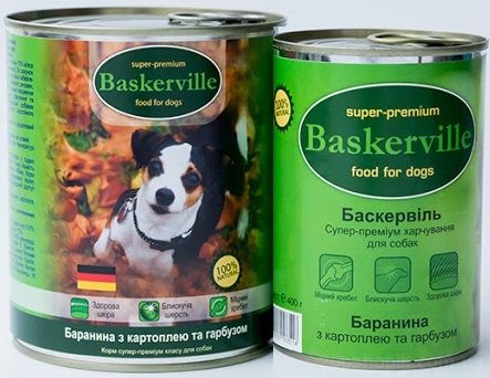 Baskerville Dog Баранина с картошкой и тыквой для собак 400 грамм