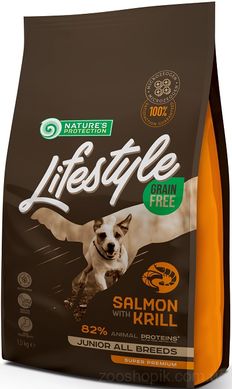 Nature’s Protection Lifestyle Grain Free Salmon with Krill Junior All Breeds 1.5 кг
