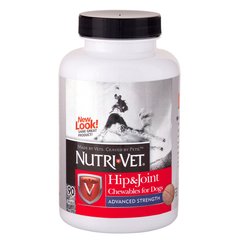 Nutri-Vet Hip&Joint Advanced (3 уровень) глюкозамин, хондроитин, МСМ для собак