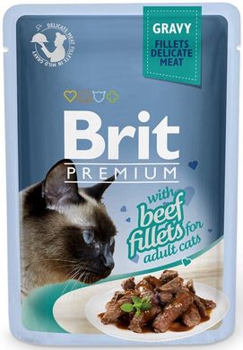 Brit Premium Cat филе говядины в соусе 85 грамм